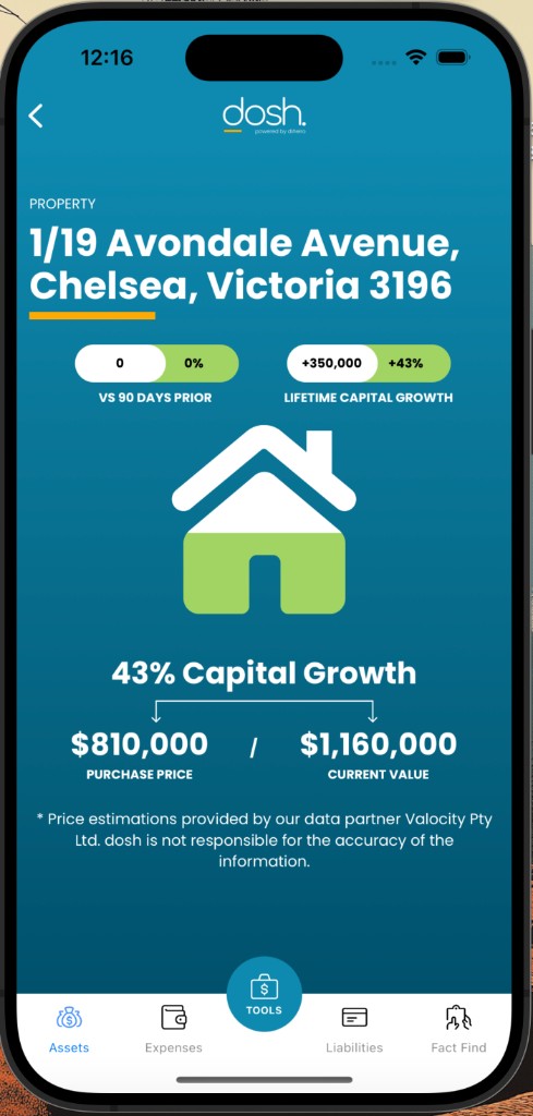 Dosh property growth view