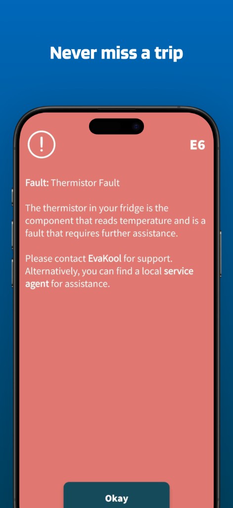 EvaKool fault alert