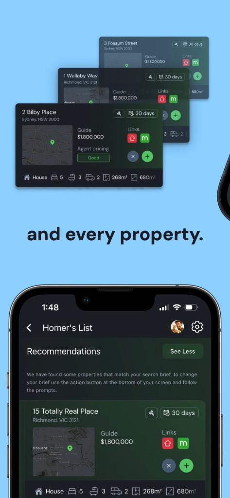 Homer property recommendations