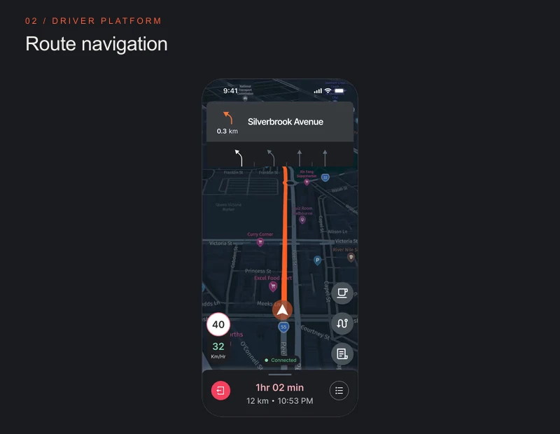 Wobbi Logix driver route navigation
